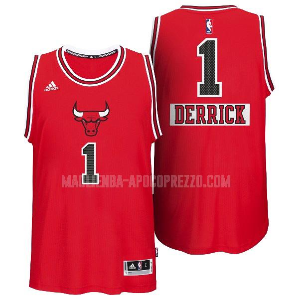 bambini maglia chicago bulls di derrick rose 1 rosso giorno di natale 2014