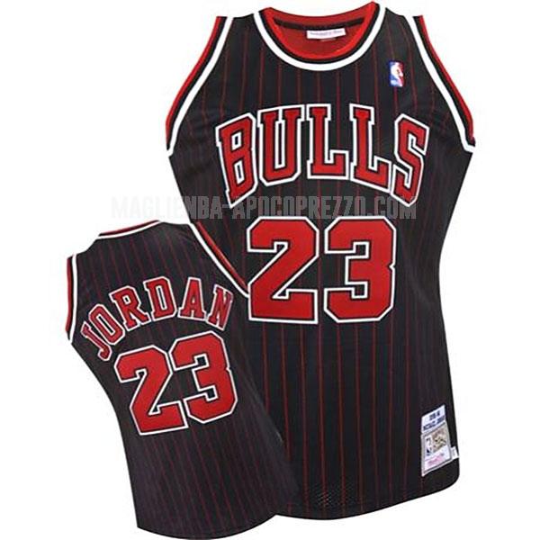 bambini maglia chicago bulls di michael jordan 23 nero classico 1995-96