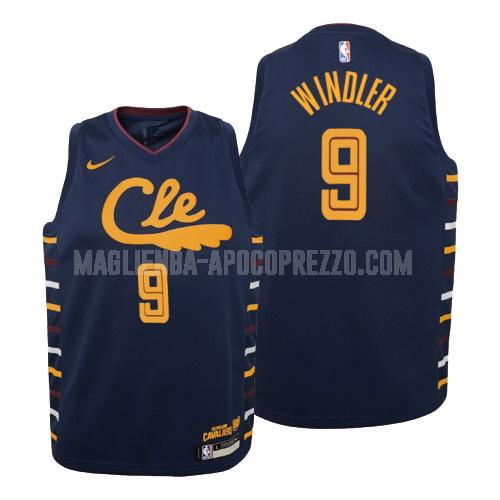 bambini maglia cleveland cavaliers di dylan windler 9 blu navy city edition 2019-20