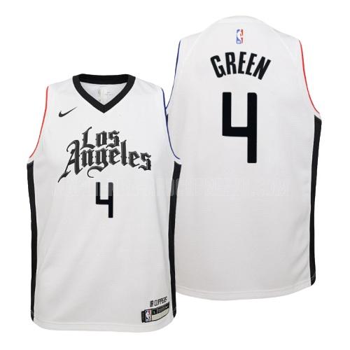 bambini maglia los angeles clippers di jamychal green 4 bianco city edition