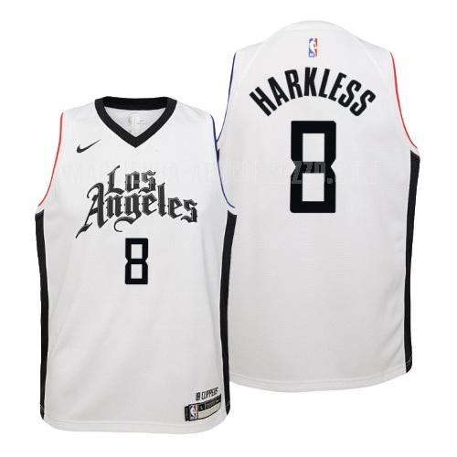 bambini maglia los angeles clippers di maurice harkless 8 bianco city edition