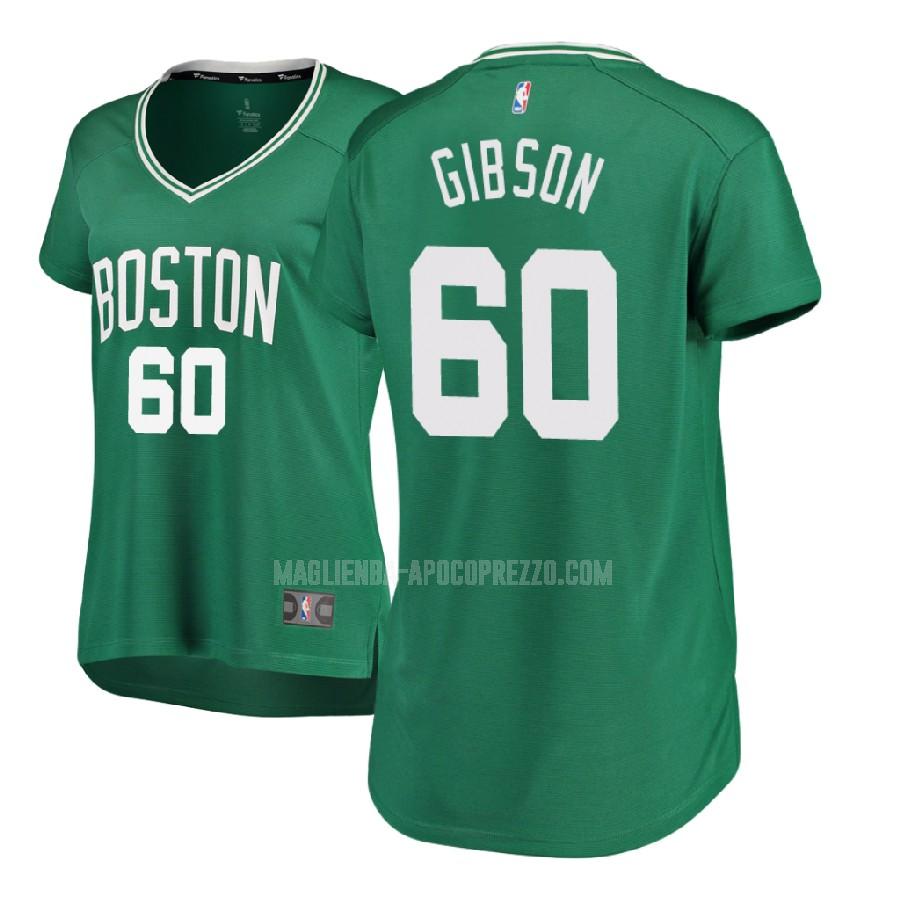 donna maglia boston celtics di jonathan gibson 60 verde icon 2017-18