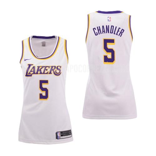 donna maglia los angeles lakers di tyson chandler 5 bianco association 2018-19