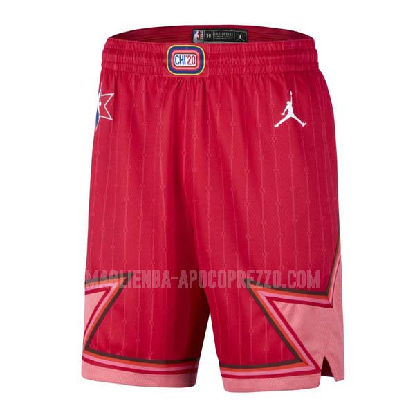 pantaloncini basket all star di rosso 2020