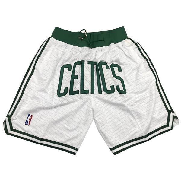 pantaloncini basket boston celtics di bianco just don tasca