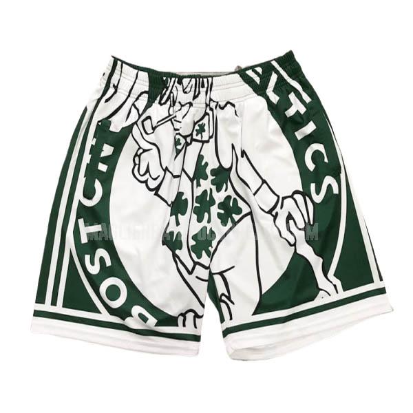 pantaloncini basket boston celtics di bianco verde big face
