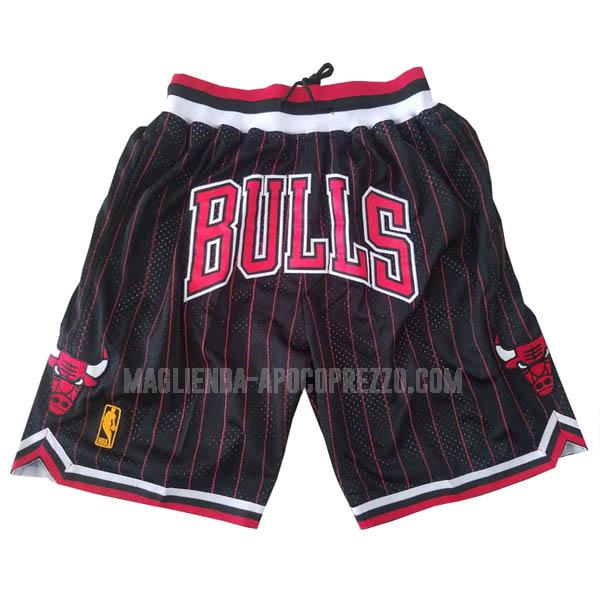 pantaloncini basket chicago bulls di nero just don tasca-banda