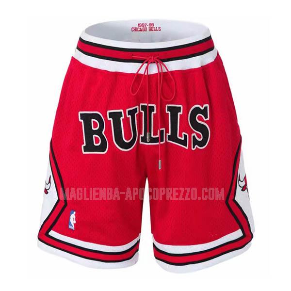 pantaloncini basket chicago bulls di rosso just don tasca-classica
