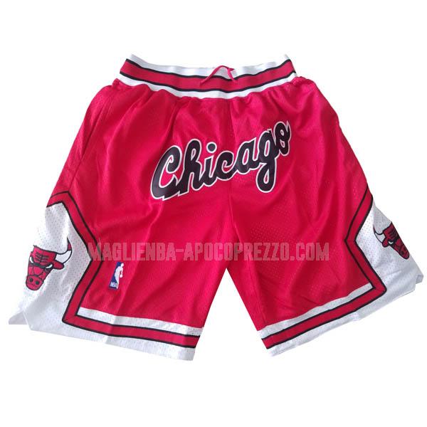 pantaloncini basket chicago bulls di rosso just don tasca-retrò