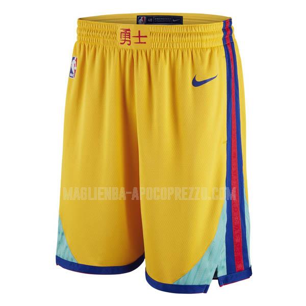 pantaloncini basket golden state warriors di giallo capodanno cinese