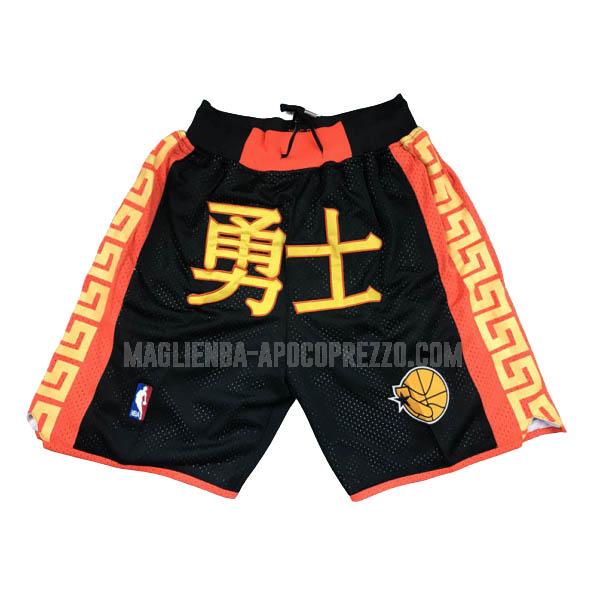 pantaloncini basket golden state warriors di nero capodanno cinese