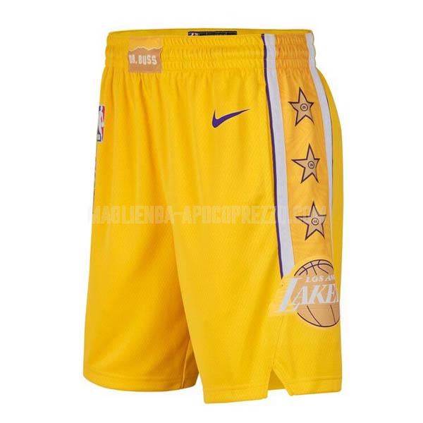 pantaloncini basket los angeles lakers di giallo city edition