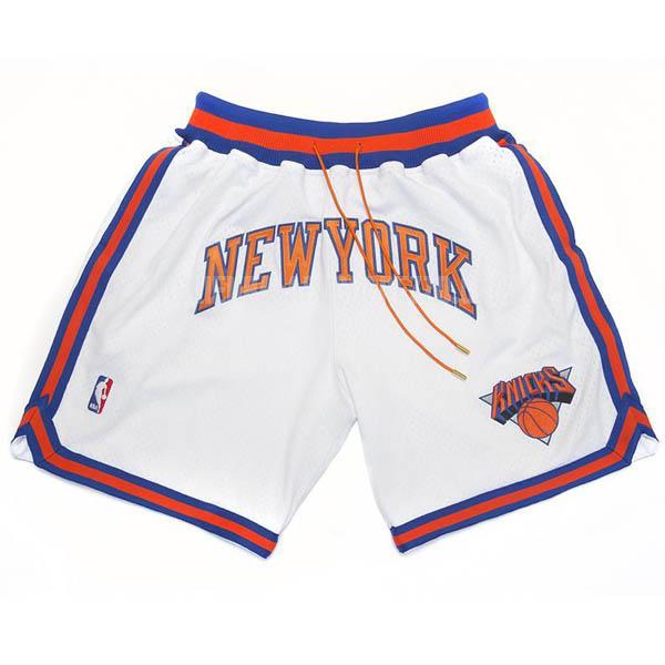 pantaloncini basket new york knicks di bianco just don tasca