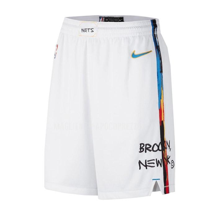 pantaloncini brooklyn nets di bianco city edition 2023