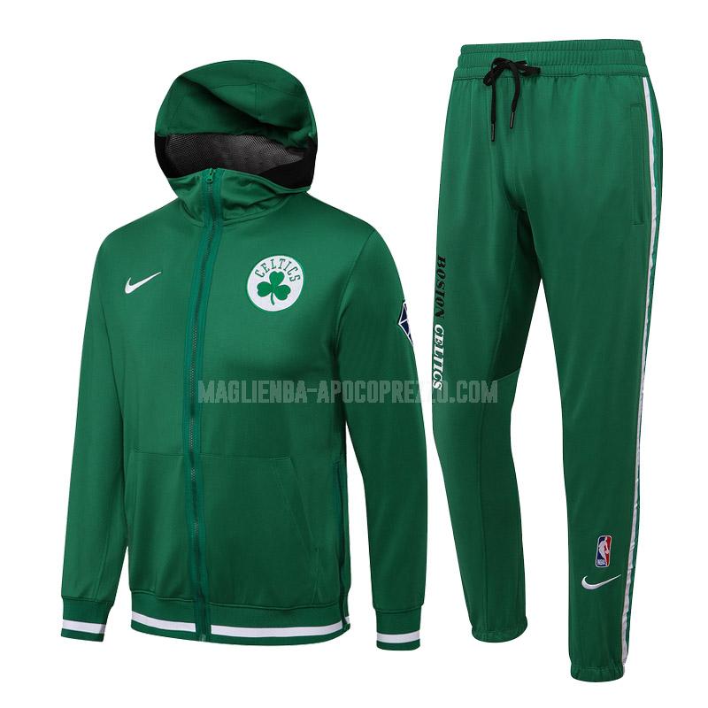 uomo giacca con cappuccio boston celtics di verde cc025 2022
