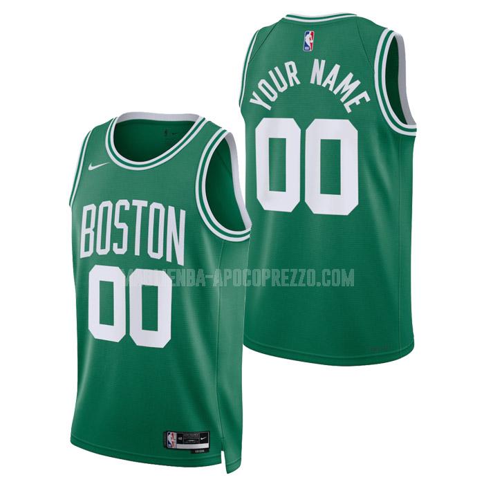 uomo maglia boston celtics di custom verde icon edition 2023