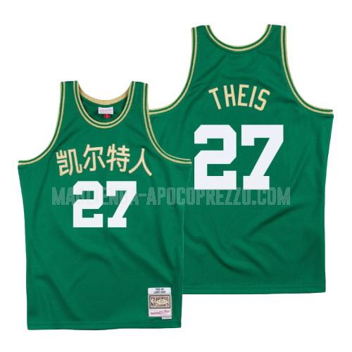 uomo maglia boston celtics di daniel theis 27 verde capodanno cinese