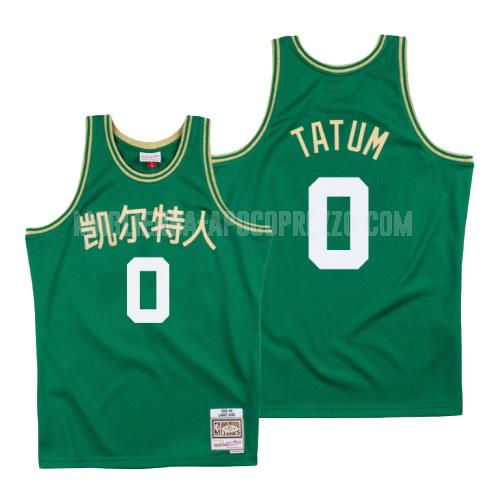 uomo maglia boston celtics di jayson tatum 0 verde capodanno cinese