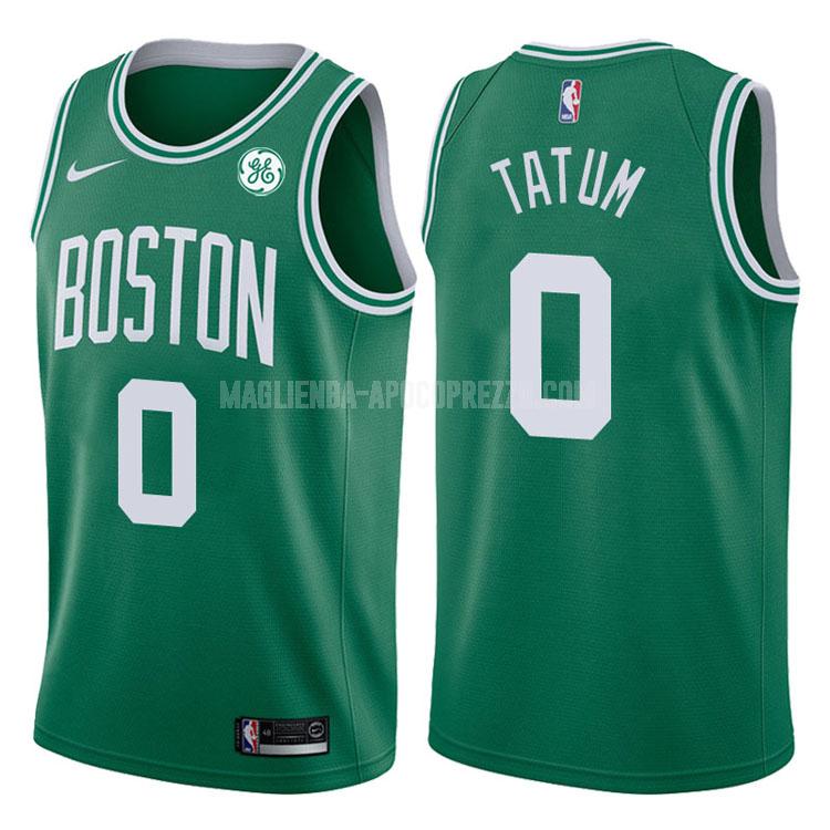 uomo maglia boston celtics di jayson tatum 0 verde icon 2017-18