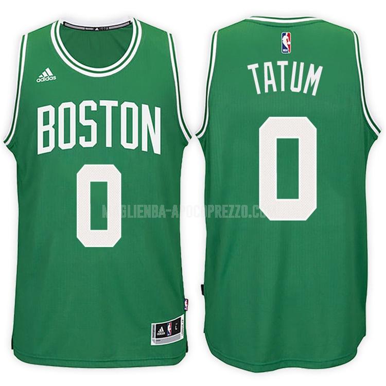 uomo maglia boston celtics di jayson tatum 0 verde road