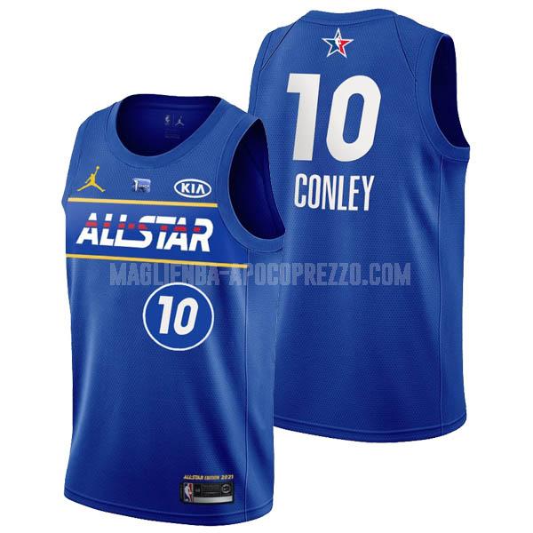 uomo maglia di mike conley 10 blu all-star 2021