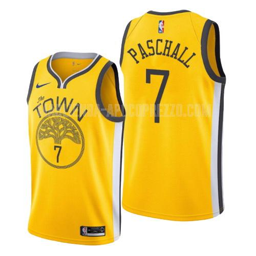 uomo maglia golden state warriors di eric paschall 7 giallo earned edition