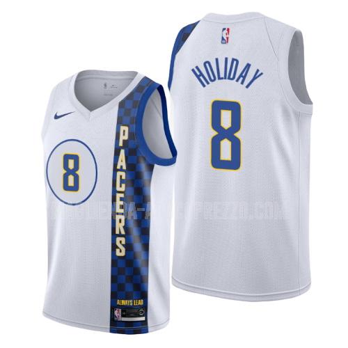 uomo maglia indiana pacers di justin holiday 8 bianco city edition 2019-20