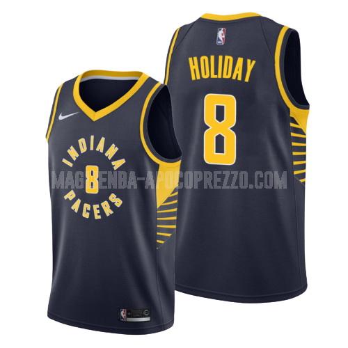 uomo maglia indiana pacers di justin holiday 8 blu navy icon
