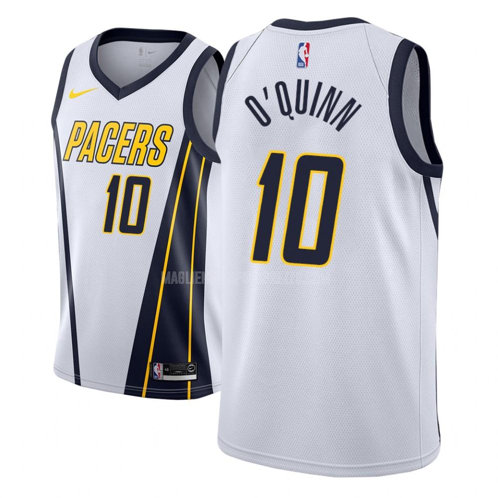 uomo maglia indiana pacers di kyle o'quinn 10 bianco earned edition