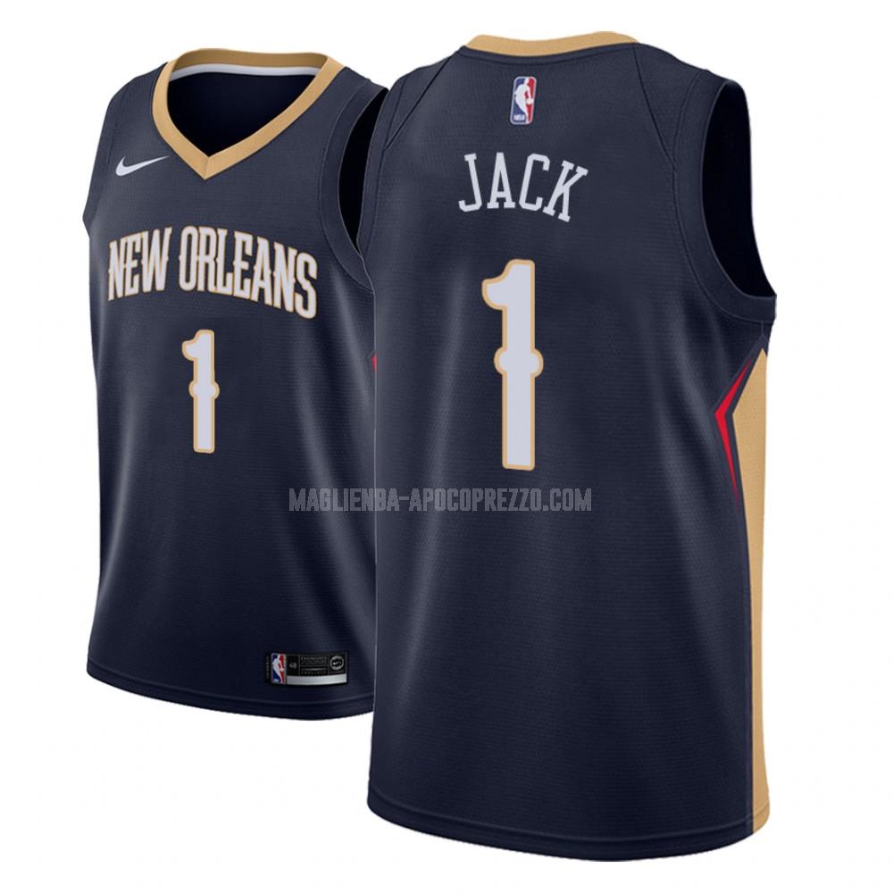 uomo maglia new orleans pelicans di jarrett jack 1 blu navy icon