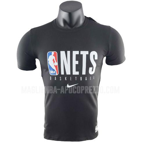 uomo maglietta da basket brooklyn nets di nero 22822a1 2022-23